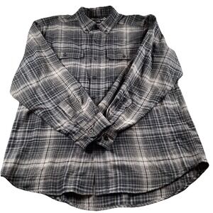 Wolverine Flannel Shirt‎  Large Grey Plaid